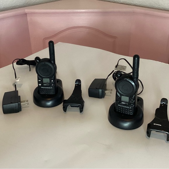 Motorola Two-Way Radio cls 1110 Pair walk-in talkie tactical portable with acc
